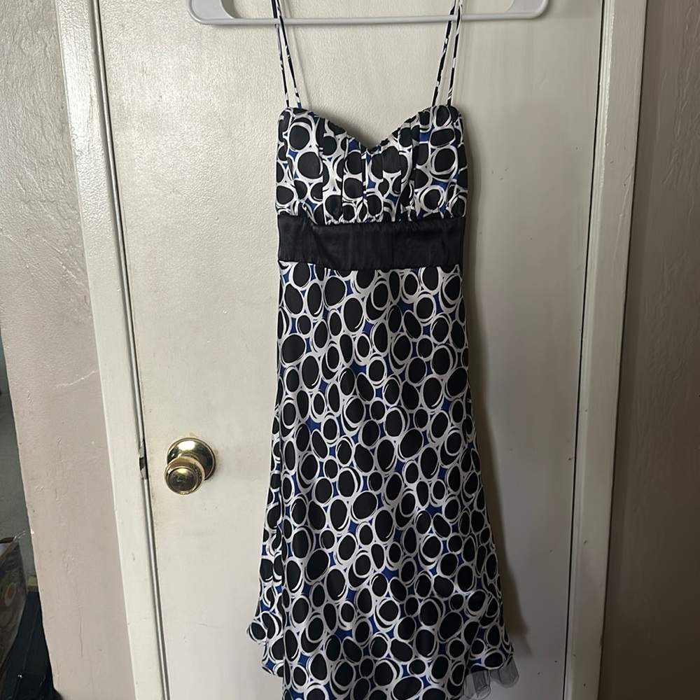 Black and white HOCO dress or wedding guest dress